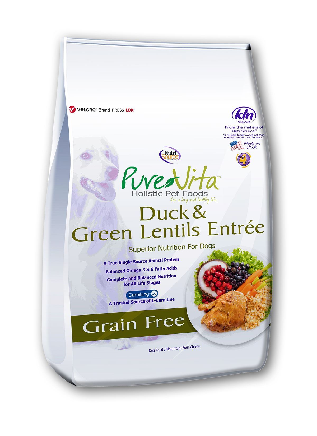 Wholesale Pet Food and Products Village Pet Products PURE VITA GRAIN FREE DUCK GREEN LENTIL 15